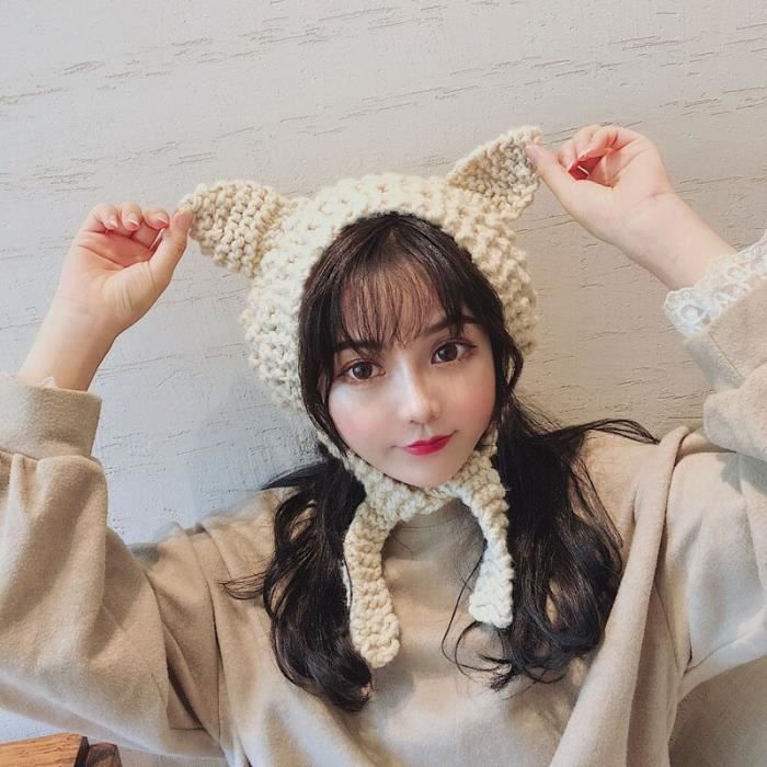 casquette les fille style coreen enfants chat oreilles balle molle de chaud et confortable oreille de ski d hiver protecteur hat w cdiscount pret a porter