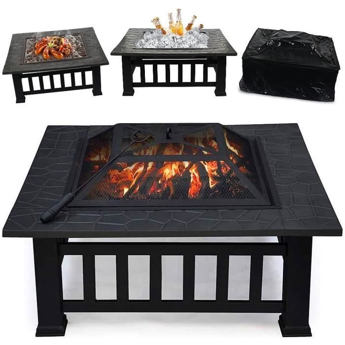 Foyer Extérieur Foyer Extérieur Jardin Terrasse Poêle Carrée Fire Pit