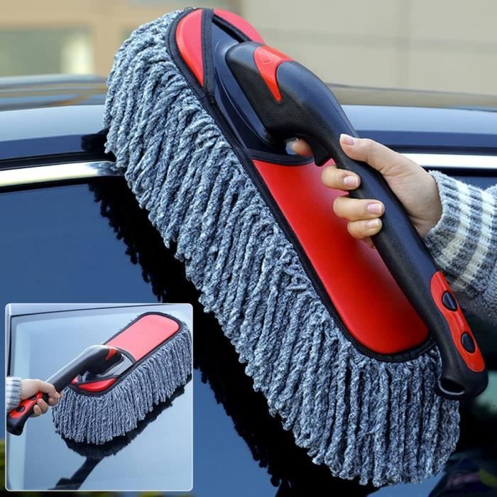 Kit Brosse Lavage Bateau – 2 Têtes, Manche Télescopique 70-130 Cm, Crochet – Multifonction