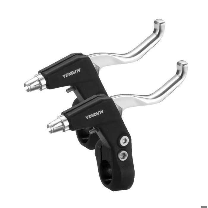 Paire De Leviers De Frein BMX/VTT - Aluminium Noir, Diamètre 22.2 Mm, Pour Guidon Plat