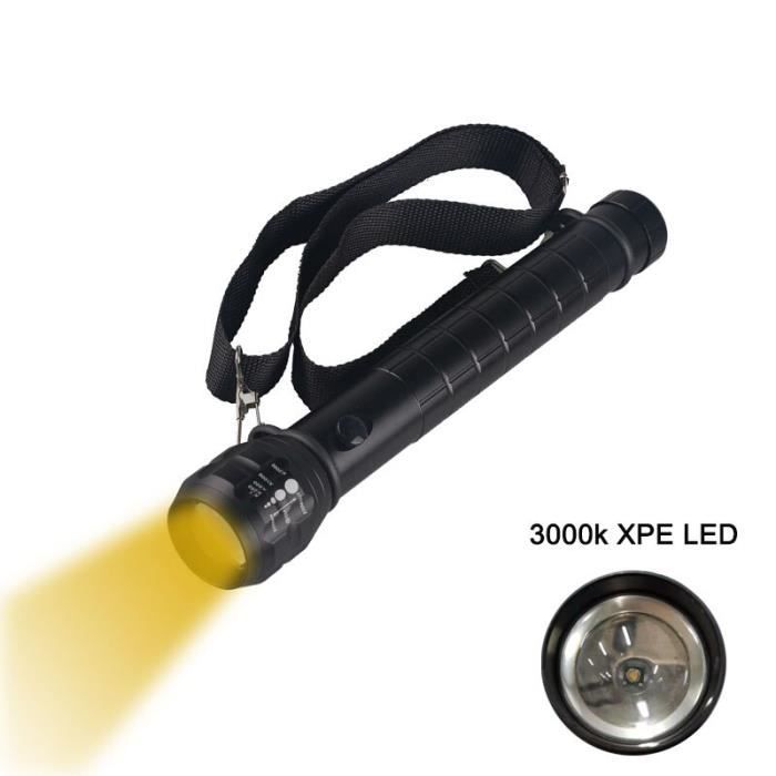 Lampe de poche 3000-3500k, lumière jaune chaude, 3W, pour photographie,  Zoom, lanterne, réflecteur en métal, torche de B -WGHY1065 - Cdiscount  Bricolage