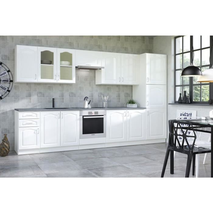 Meuble Bas De Cuisine Style Contemporain 60 Cm Avec 1 Porte Coloris Blanc Achat Vente Elements Bas Meuble Bas De Cuisine Style Cdiscount