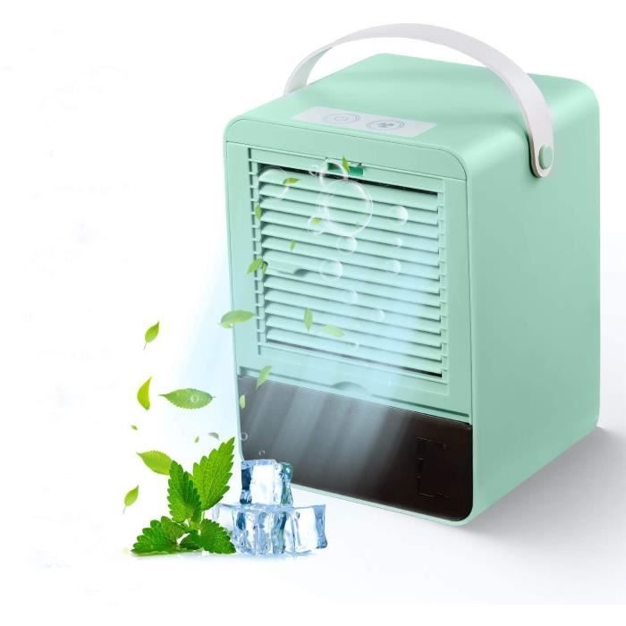 Mini refroidisseur d'air et climatiseur d'air à humidificateur portable avec 4 en 1 refroidisseur d'air refroidisseur d'air avec 3 vitesses Climatiseur portatif pour bureau Domestique 
