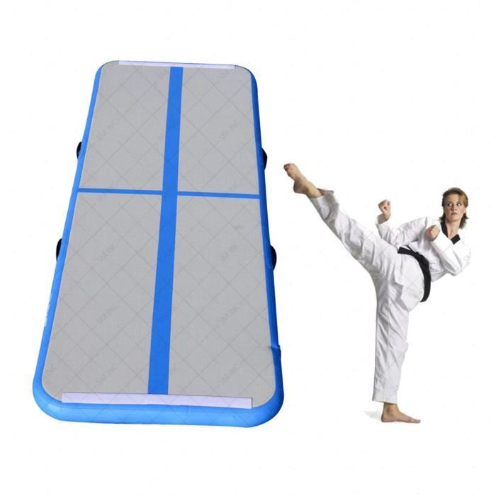 KIKILIVE Tapis Airtrack Gonflable 20cm Hauteur 100/140cm - Pour Acrobatie, Yoga, Entraînement Avec Pompe 600W Et Kit Réparation