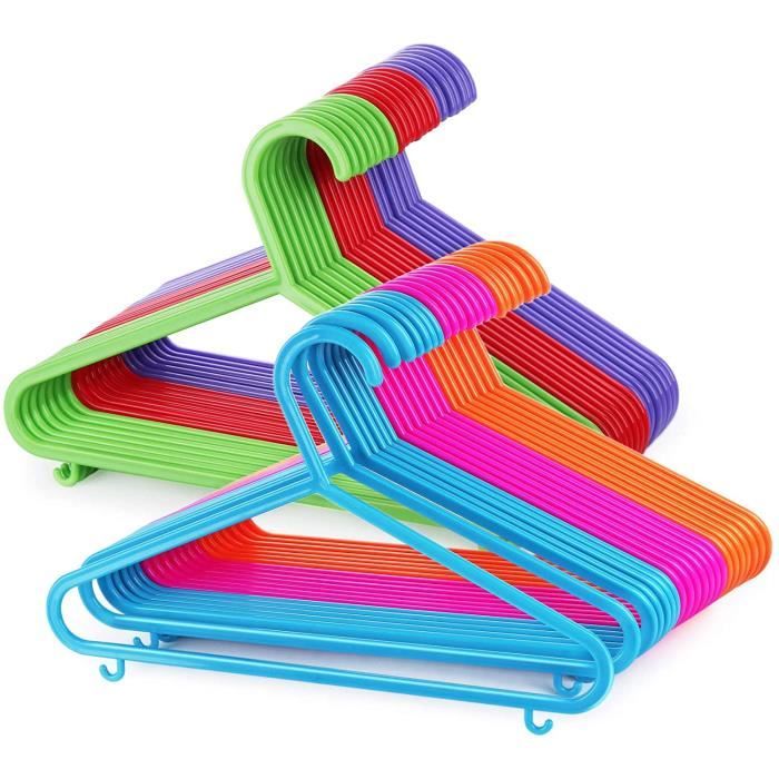 Lot De 36 Cintres Plastique Blancs Amber Home - Antidérapants Et Résistants - Pour Tous Vêtements