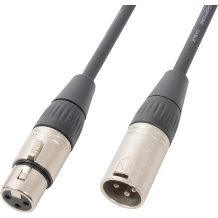 Câble DMX Keepdrum - XLR 3 Broches, 100 Ohm, 6 Mètres, Bleu - Pour Contrôle D'éclairage Scène Ou Spectacle - 5