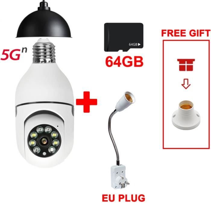 Caméra de Surveillance extérieure sans fil ampoule E27 Wifi Vision