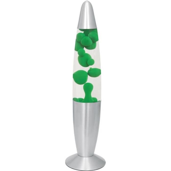Lampe lava - DAKOTA - Dakota - Vert - 34 cm - Diam. 8 cm