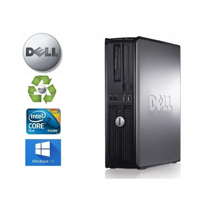Achat PC Portable Unité Centrale  Dell Optiplex  780 SFF Core2Duo 2,93Ghz RAM 6GO HDD 2 TO Wifi Windows 10 pas cher