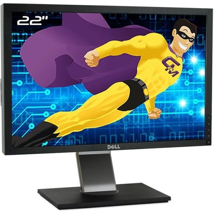 Ecran Plat PC 22 DELL P2210t P2210f TFT TN VGA DVI-D Display 4xUSB 16:10 VESA