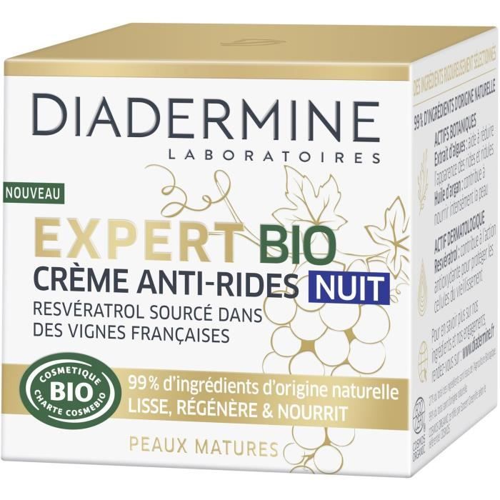 Anti Rida DIADERMINE Expert Bio Crème Visage Anti-Ride Nuit - 50 ml - Cdiscount ...