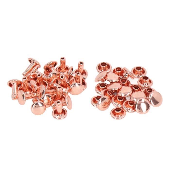 Kit Rivets En Laiton Pour Cuir - 240 Pièces, Tailles 6/8/12 Mm, Couleurs Or/argent/bronze/noir - Avec Outil De Pose