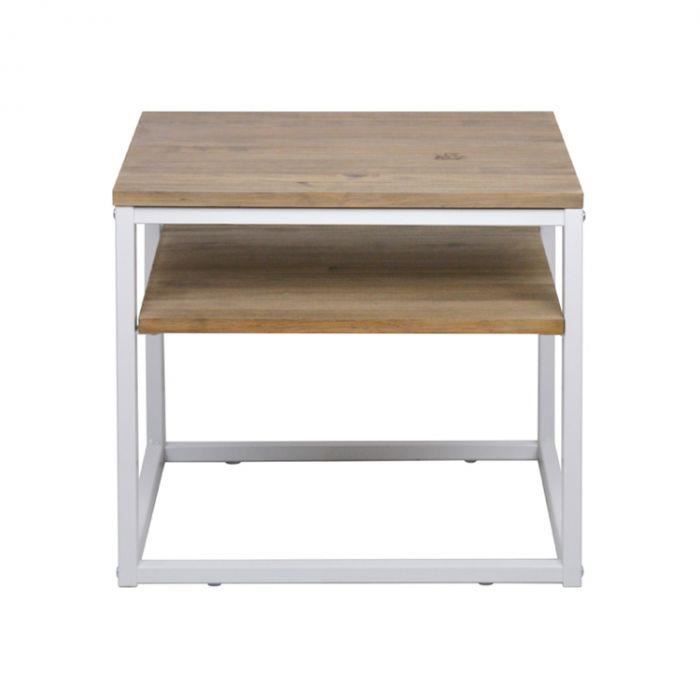 Table De Nuit Chevet Style Industriel Vintage Bois Massif Et