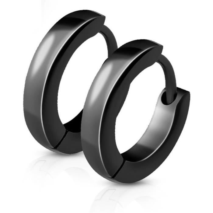 Boucles D'oreilles Créoles Larges En Acier Inoxydable Doré - Avec Perles - Femme, Neuf Avec étiquettes