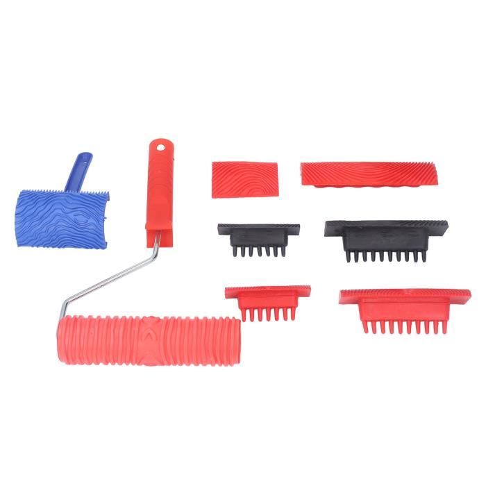 Lot De 4 Outils De Grainage En Caoutchouc Imitation Bois Pour