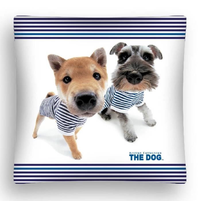 Housse De Coussin 44x44 Cm Avec Motif Chien - Neuf En Polyester