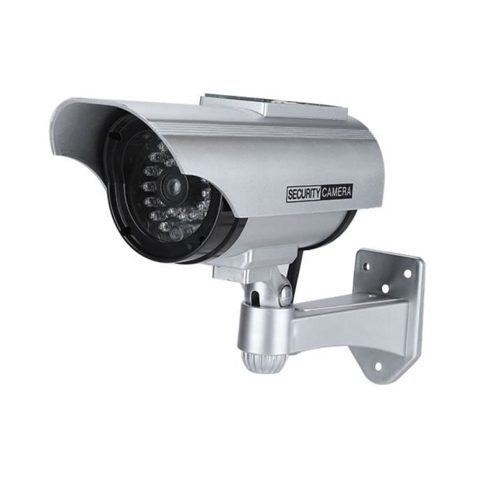 GOTOTOP fausse caméra CCTV Fausse caméra alimentée à l'énergie solaire  Caméra de sécurité de surveillance CCTV extérieure - Cdiscount Bricolage