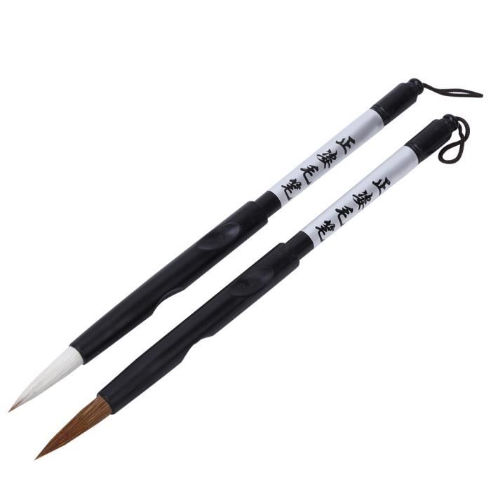 Lot De 3 Stylos Pinceau Calligraphie - Noir, Pointes Fine, Moyenne Et Large