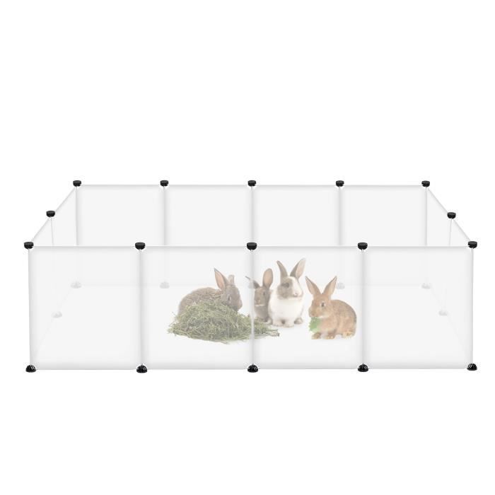 Comparer les prix de Enclos pour animaux - HENGMEI - 145x75x48cm - Plastique - Blanc translucide - Petit - Rongeur