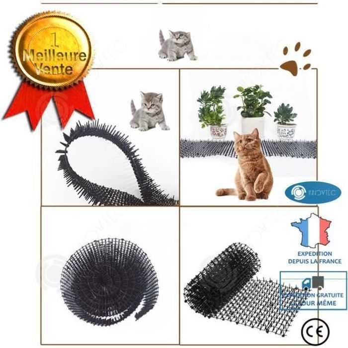 Clôture antichat LUNAVO 18MM*30CM*2m Plastique Noir — free download