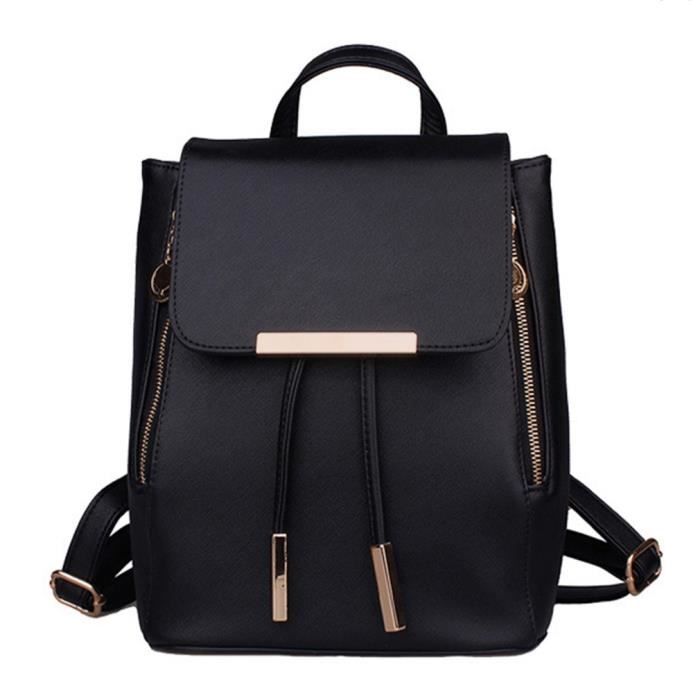 Noir Sac A Dos Cuir Femme Petit Sac A Dos Voyage Filles Sac A Dos Scolaire Noir Achat Vente Sac A Dos 0727780131815 Cdiscount