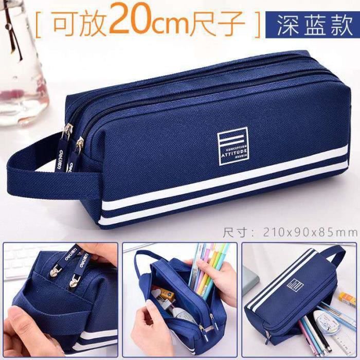 Fourre-tout ColorLine Grande Capacité - 21x9x5,5 Cm - Polyester - Multifonction (étui Scolaire, Trousse, Organisateur)