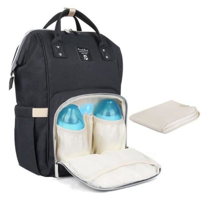 R Gris 55L Sac à langer imperméable Oxford de grande capacité avec poignées pour matelas à langer Voyage unisexe Tina 