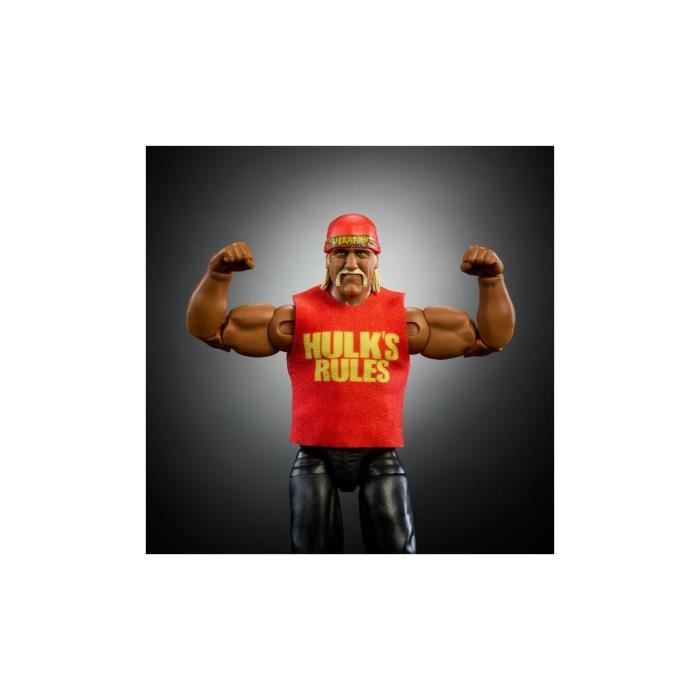 Figurine d'action Hulk Hogan WWE Ultimate Edition, 15,2 cm, mains et têtes interchangeables, championnat WWE pour enfants de 8 ans et plus