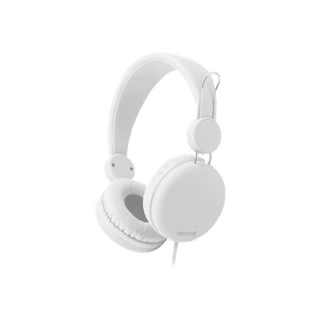 Maxell Spectrum Headphones HP Casque avec micro pleine taille jack 3,5mm blanc