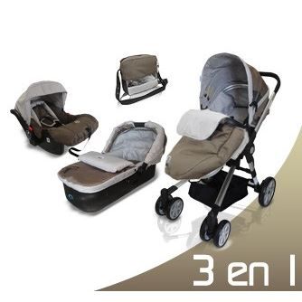 poussette trio pliable
