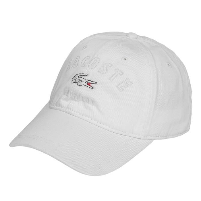 casquette lacoste homme blanc