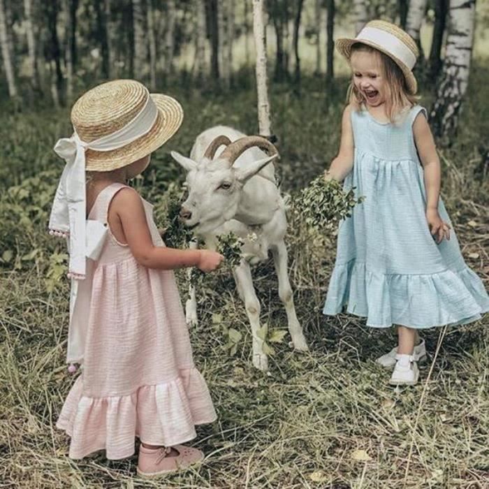 Robe Noire Strass Dorée + Fleur G Kids Taille 6 Ans - Occasion Très Bon état