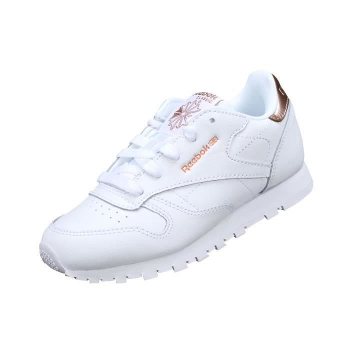 Basket Fille Reebok Classic Leather Dv3617 Blanc Blanc - Achat