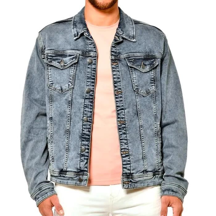 veste en jean bleu homme kaporal alvin