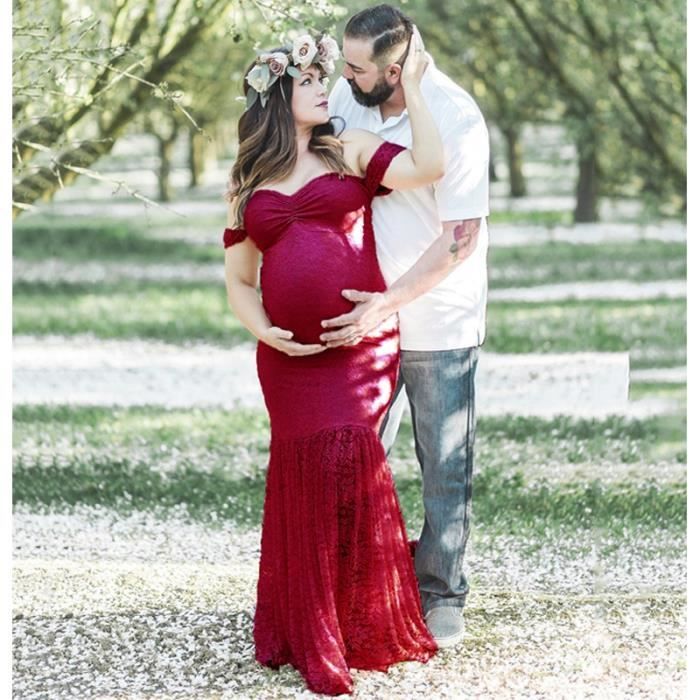 robe grossesse rouge