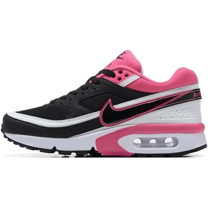 Baskets AUTREMENT Synthetique Lacets Noir rose Plat Noir rose Cdiscount Chaussures