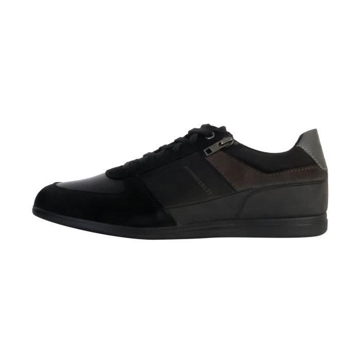 Geox Basket Basse Cuir Geox Renan Suede - Noir Antracite