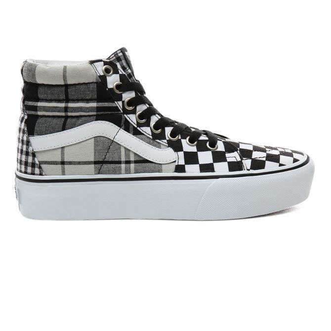 vans sk8 hi platform black and white