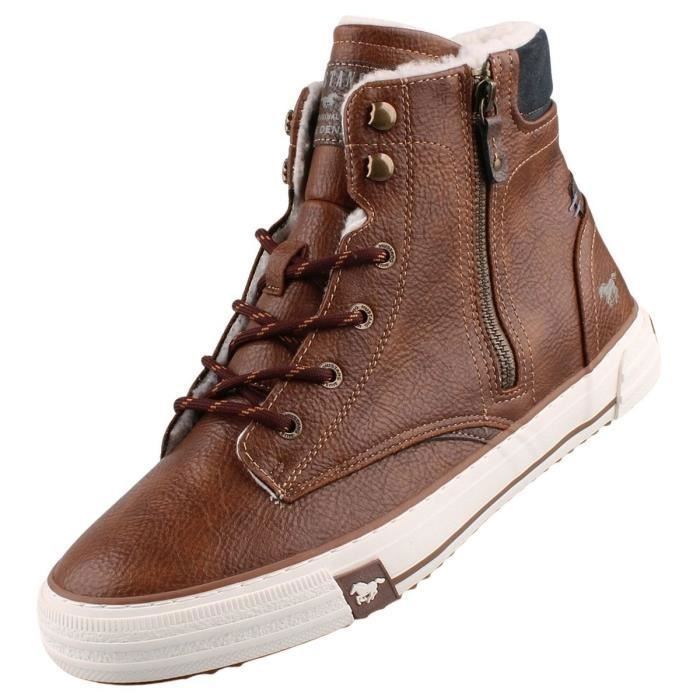 mustang Baskets montantes - MUSTANG - 4172604/3 - Marron - Doublure chaude - Fermeture éclair