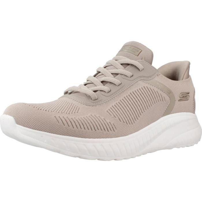 Skechers Sport > Zapatillas Mujer Modèle Chaussure Skechers Modèle Bobs Squad Chaos - Coleur Beige