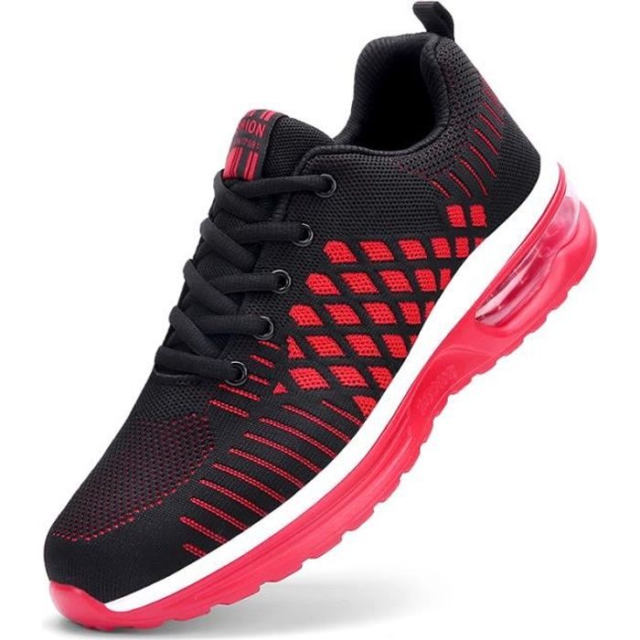 Basket Homme Chaussures Sport Masculines Respirante Rouge Polyester Lacets Rouge Cdiscount Chaussures