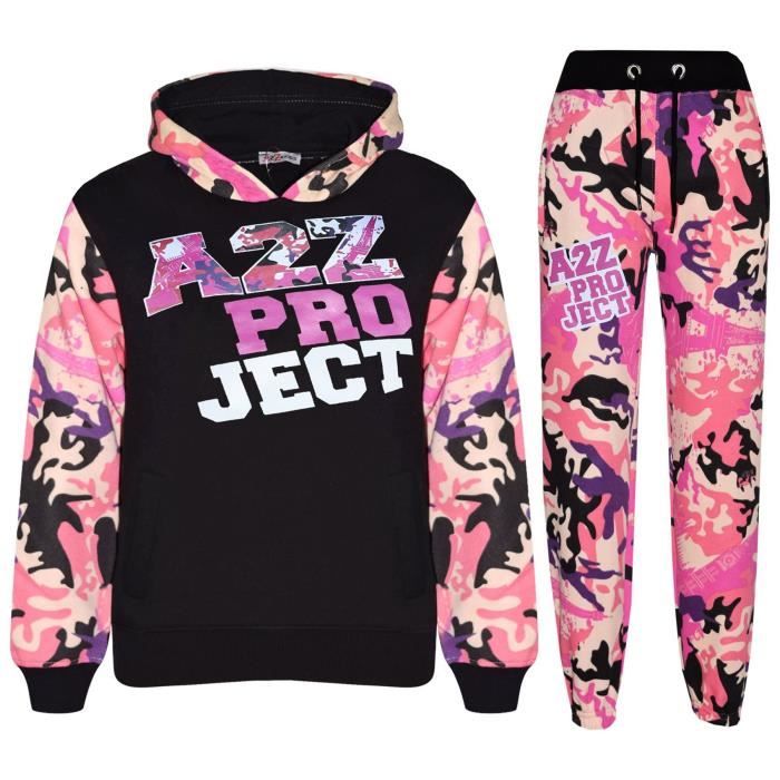 Enfants Garçons Filles Designer A2Z Camouflage Contraste Survêtement À Enfants Garçons Filles Designer A2Z Camouflage Contraste Survêtement À