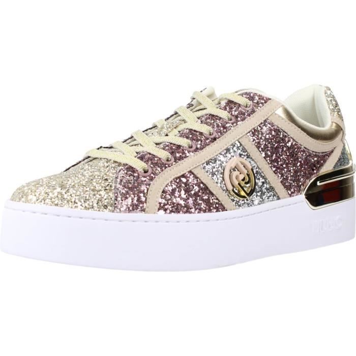 Basket Femme LIU JO 125240 Rose Synthetique Lacets Rose Cdiscount Chaussures