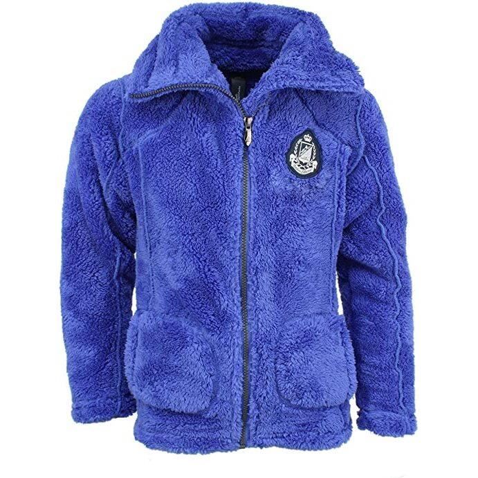 Veste polaire fille Peak Mountain coral sherpaGasana bleu 12 ans Cdiscount Sport