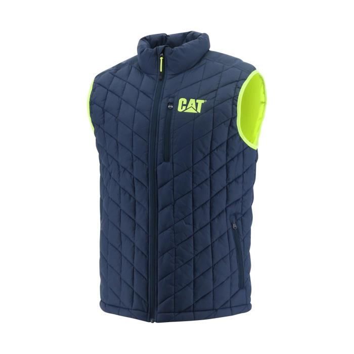 Veste sans manches CATERPILLAR Logo Isole Bleu Nylon Bleu Cdiscount Pret a Porter