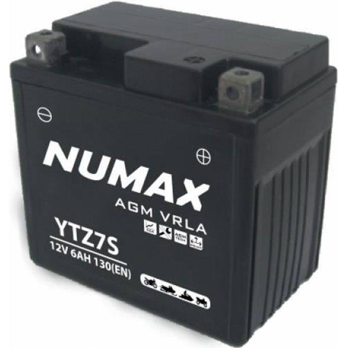 Batterie moto Numax Premium AGM YTZ7S 12V 6Ah 130A