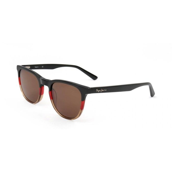 Lunettes De Soleil Pepe Jeans PJ7411 - Monture Bleu Laiteux Glossy, Dimensions 52/21/140, Homme