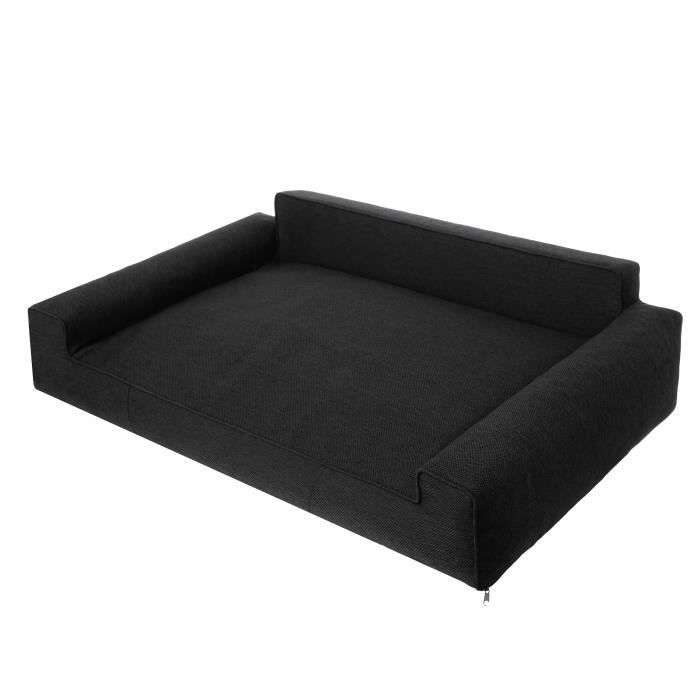 Comparer les prix de Lit pour chien, Mobilier pour animaux, Lit pour chat, Housse amovible, grands chiens, Canapé pour chien, Lavable, Noir, XXL:116x78 c