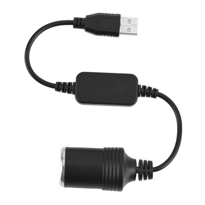 Qiilu Port USB vers allume-cigare Port USB vers 12V Allume-Cigare de Voiture  Prise Femelle Cordon Convertisseur Adaptateur - Cdiscount Auto