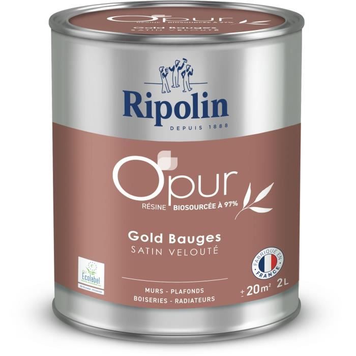 Ripolin Opur murs boiseries radiateurs gold bauges satin velouté - 2 L